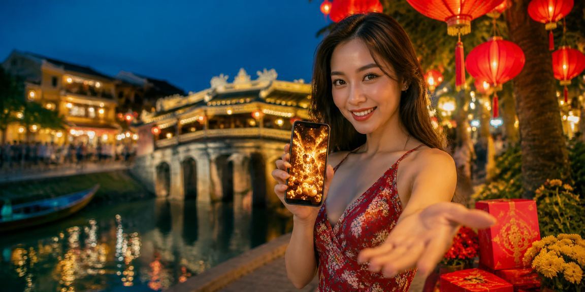 Khung cảnh chợ đêm Hội An tượng trưng cho không khí giải trí sôi động tại Việt Nam