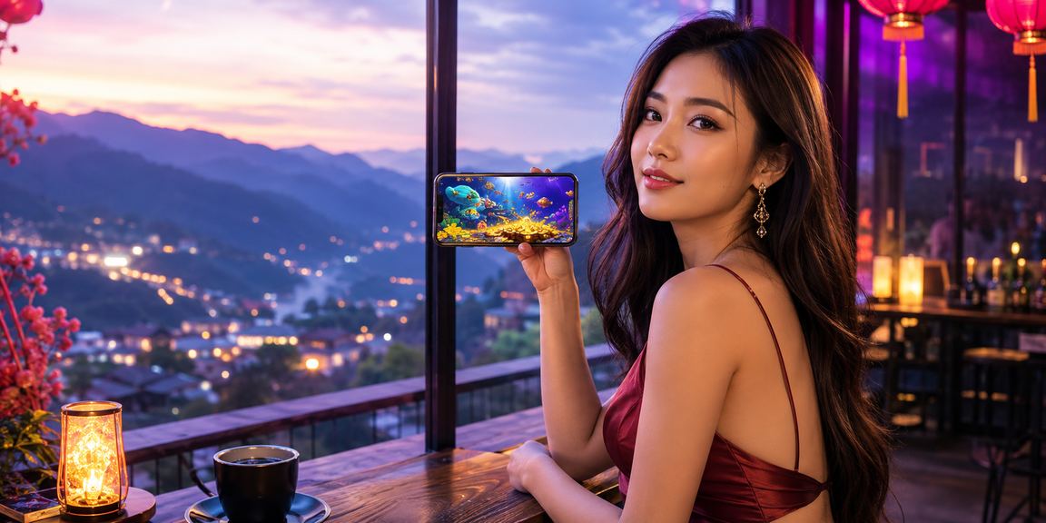 Người dùng tại Sa Pa ngồi uống cà phê và xem tỷ lệ kèo trên điện thoại di động buổi sáng